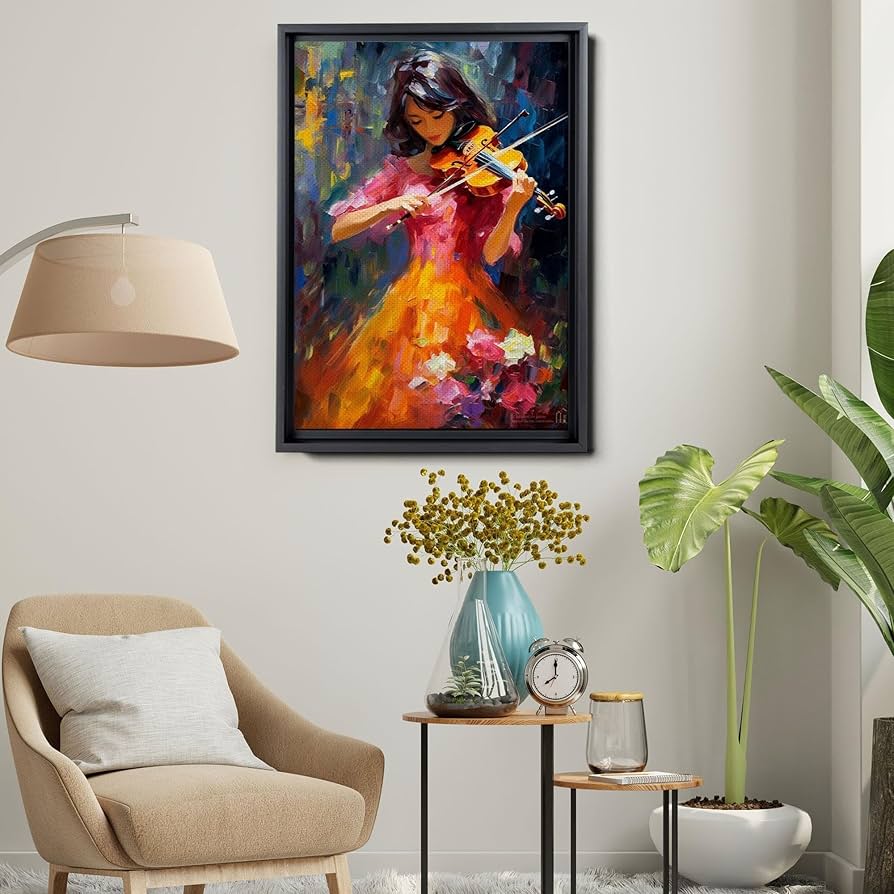 Amazon.com: Painting of a Girl with Violin - Enchanting